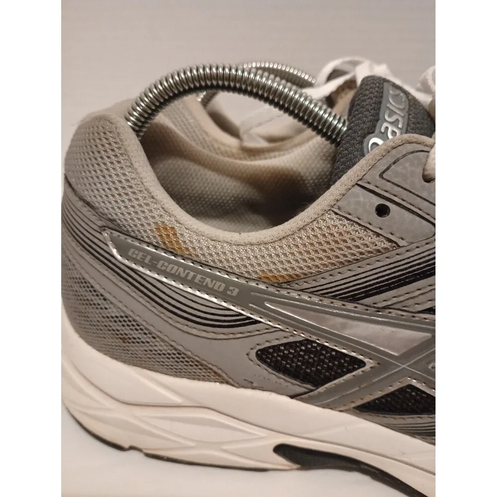 Asics Gel Contend 3 Mens Size 9.5  Silver Gray Retro Running Shoe Sneaker T5F4N